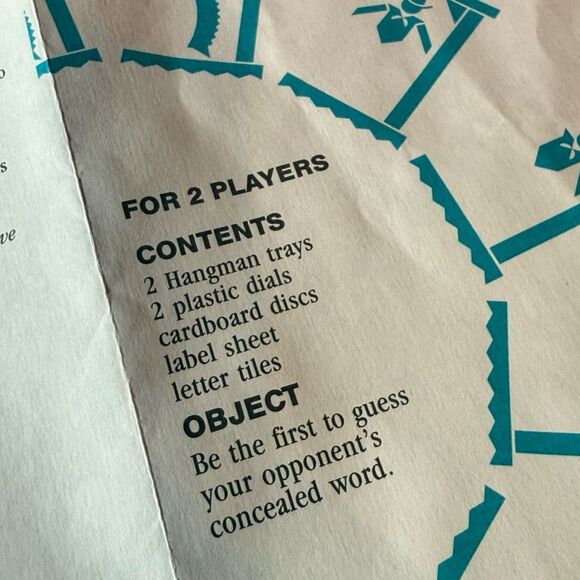 Vintage 1988 Hangman The Original Word Guessing Game  Milton Bradley Complete - Picture 3 of 9